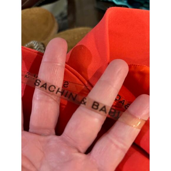 SACHIN & BABI Whitely Coral‎ Bow Wide Leg Palazzo Pants Trousers Size 0 - Picture 7 of 8